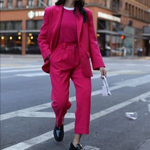 & Other Stories pink pantsuit.